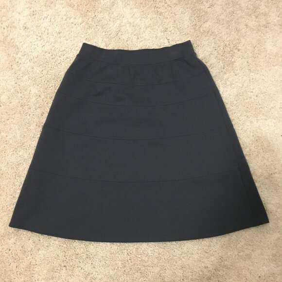 Isaac Mizrahi Live! Dusky Grey A-Line Jersey Skirt - Picture 6 of 10
